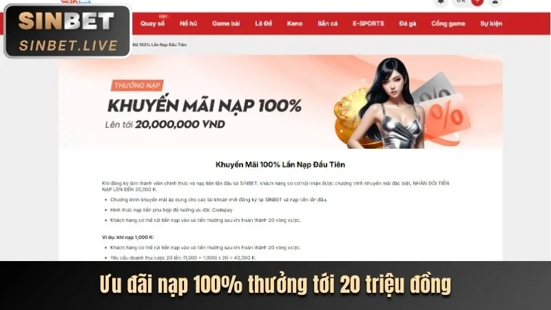 Nạp tiền nhận khuyến mãi sutbong123